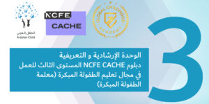 الوحدة الإرشادية و التعريفية: دبلوم NCFE CACHE المستوى الثالث للعمل في مجال تعليم الطفولة المبكرة (معلمة الطفولة المبكرة(